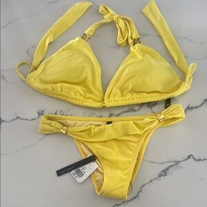 Vix Gold Yellow Bikini Swimwear